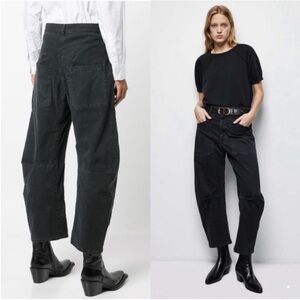 Nili Lotan Shon Pant Sz 6 Black Barrel